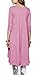 Urban CoCo Women's Half Sleeve High Low Loose Casual T-Shirt Top Tee Dress (X-Large, Rose)