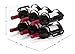 Mango Steam 6 Bottle Counter-top Wine Rack - Storage Organizer for Kitchen Countertops, Pantry, Fridge - (Black)