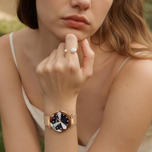 CIVO Watches for Women Watch Ladies Mesh Waterproof Leather Luxury Minimalist Elegant Stainless Steel Band Wristwatches Fashion Dress Business Casual Quartz Watch