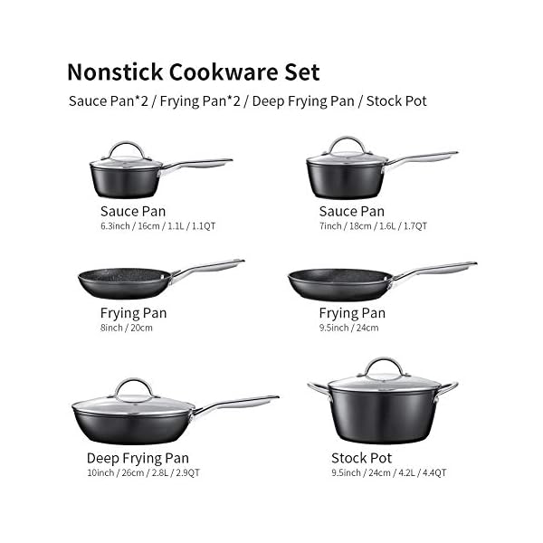 HITECLIFE-Pots-and-Pans-Sets-Nonstick-Cookware-Set-10-Pieces-Induction-Pan-Set-Chemical-Free-Kitchen-Sets-Saucepan-Frying-Pan-Saute-Pan-Stock-Pot-Black HITECLIFE Pots and Pans Sets, Nonstick Cookware Set 10 Pieces, Induction Pan Set, Chemical-Free Kitchen Sets, Saucepan, Frying Pan, Saute Pan, Stock Pot, Black