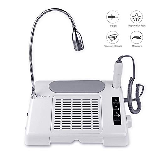 WODT 3 in 1 Multi-Functional Electric Nail Drill Machine Nail File Drill Pen Kit Nail Art Dust Suction Collector with 35000RPM Handpiece 65W