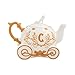 Vandor Disney Cinderella Carriage Sculpted Ceramic Teapot, Multicolored