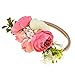 DreamLily NewBorn Baby Flower Crown Flower Baby Headband Floral Head Piece for Toddler BB13 (Pink)