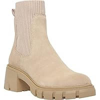 Womens Lug Sole Platform Ankle Boots Elastic Chunky Block Heel Non-Slip Combat Comfortable Chelsea Booties