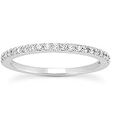 AGS Certified 1/4 Carat TW White Diamond Band in 10K White Gold
