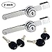 WOOCH Sliding Glass Door Ratchet Lock with Chrome Finish, Keyed Alike Showcase Display - 2 Pack