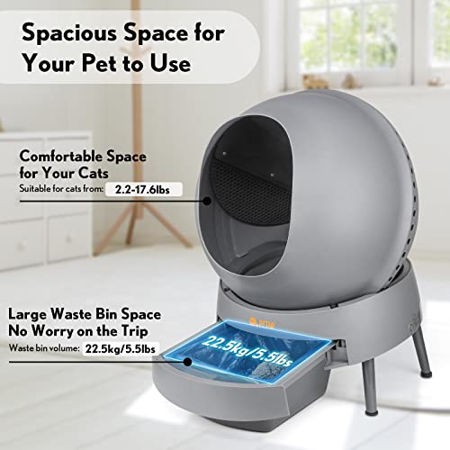 PETNF Self Cleaning Cat Litter Box,No More Scooping Automatic Cat