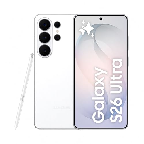 Galaxy S26 Ultra, 1TB, Smartphone con Galaxy AI, Cámara 200MP, 16GB RAM, Batería 5000mAh, Garantía del Fabricante 3 Años+1 Año Extra, Color Blanco (Versión Española)