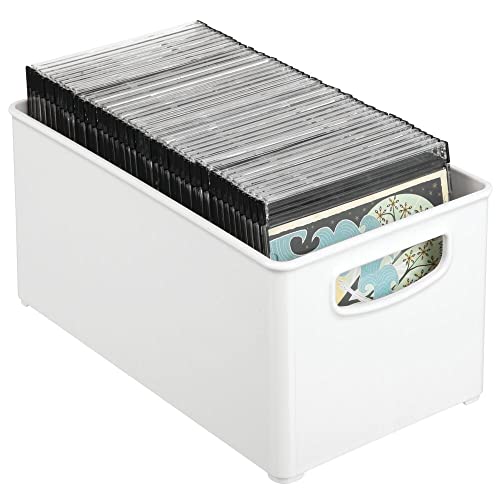 mDesign Plastic Video Game Organizer Game Storage Holder Bin with