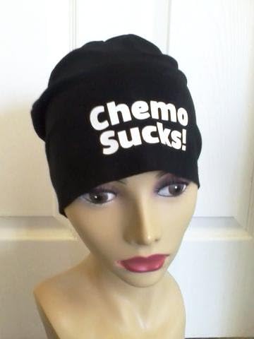 Black White "Chemo Sucks" Lightweight Summer Chemotherapy Hat Chemo Cap for Women Men Unisex Cancer Hat Patients
