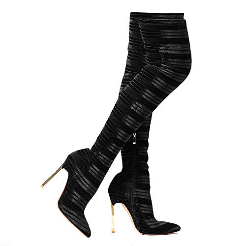 Shoe'N Tale Women's Trendy Pointy Toe Sexy Stiletto Heel Stretchy