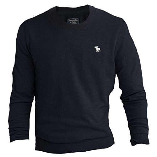 Abercrombie men s icon crew-neck merino wool blend swea…