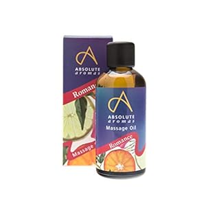 Absolute Aromas Romance Bath & Massage Oil 100ml – Jasmine, Spearmint and Cedarwood Pure Essential Oils in a Jojoba, Sweet Almond & Evening Primrose base – Sensual Body Oil.