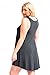 Modern Kiwi Solid Basic Asymmetric Plus Size Tank Tunic Dress Charcoal 3X