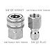 Sooprinse Stainless Steel Quick Connect Pressure Washer Adapter Set 3/8-Inch Female Quick Connect Plug and Socket for Attach a Hose to The Water Pumps, Hose Reels, Max Pressure 5000 PSI Rating