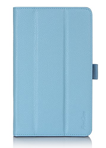 ProCase Samsung Galaxy Tab S 8.4 Case - Tri-Fold Book Cover Case exclusive for 2014 Galaxy Tab S Tablet (8.4 inch, SM-T700) with Hand Strap, auto Sleep/Wake (Blue)
