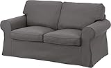 The Dense Cotton Ektorp Loveseat Cover Replacement is Custom Made for IKEA Ektorp Loveseat Sofa Slipcover (Dense Cotton Dark Gray)