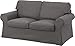 The Dense Cotton Ektorp Loveseat Cover Replacement Is Custom Made For Ikea Ektorp Loveseat Sofa Slipcover (Dense Cotton Dark Gray)