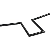 10'' Rise 7/8'' 22mm Motorcycle Handlebar Z bar Drag Bar Fit Universal Gloss Black