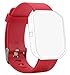 Newest Fitbit Blaze Band, BeneStellar Silicone Replacement Small Large Band Bracelet Strap for Fitbit Blaze Smart Fitness Watch, Red, Large