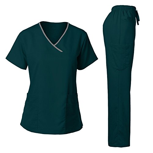 Dagacci medical uniform women s scrub set stretch top a…