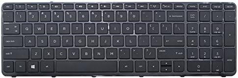 CHNASAWE US Black Keyboard for HP Pavilion TouchSmart 15-n series, with Glossy Black Frame