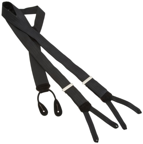 Trafalgar men s silk formal herringbone brace,black,one size