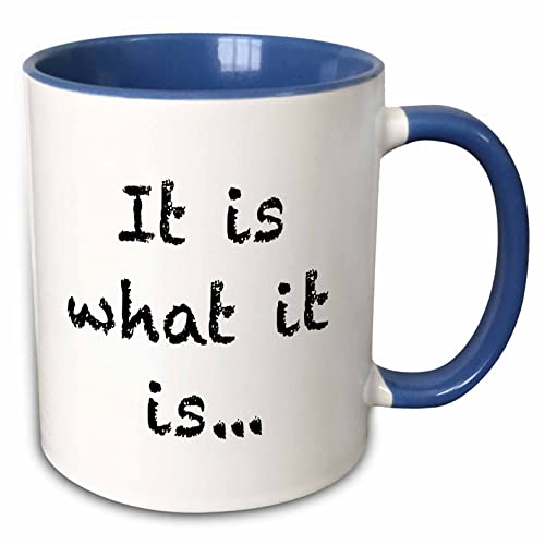 3dRose It is what it is 15oz Two-Tone Blue Mug at Amazon