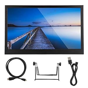 Draagbare monitor, ultradun, 15,6 inch (39,6 cm), 1080p IPS Full HD, 170° groothoek, dubbele HDMI-ingang, geïntegreerde…