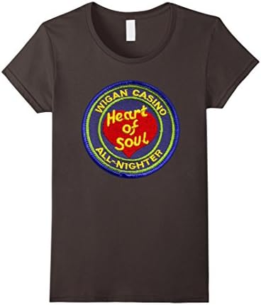 Women's Wigan Casino All Nighter Northern Soul Patch T-Shirt Large Asphalt