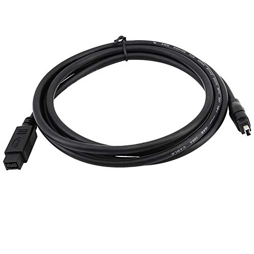 Yeung Qee FireWire 800 to 400 Cable 6ft,IEEE 1394B 9 Pin Male to 4 Pin Male Cable for Mac Pro, MacBook Pro, Mac Mini, iMac PC,Digital Cameras, SLR(9 pin to 4 pin)