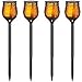 Solar Lights Outdoor Waterproof Flickering Flames Torch Lights Solar Spotlights Landscape Decoration Lighting Dusk to Dawn Security Warm Night Lights for Patio Driveway Pathway Garden, 4 Pack
