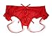 Trixx Intimates Women's Open Rear Crotchless Panty With Straps Red