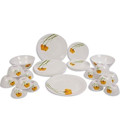 LaOpala Glowing Charm Dinner Set, 27-Pieces, Multicolour