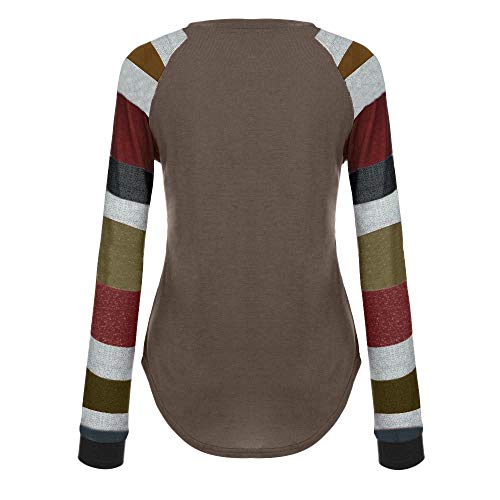 Londony ♪❤ Clearancesales,Women's Fashion Scoop Neck Color Block Plain Swing Tunic Top Casual T Shirt Blouse