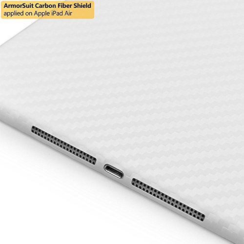 ArmorSuit MilitaryShield - Apple iPad Air Screen Protector + White Carbon Fiber Full Body Skin Protectorw/ Lifetime Replacements
