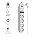 Regvolt European Schuko Power Strip 4 Outlets & 4 fast USB Charger 3.1A/17W 6Ft Power Cord 2500W AC 220v 230v 240V 250v - CE and RoHS (EUROPEAN - 4 Outlet & 4 USB)