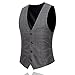 YFFUSHI Men's Advanced Custom Vest Skinny Wedding 4 Button Waistcoat Slim