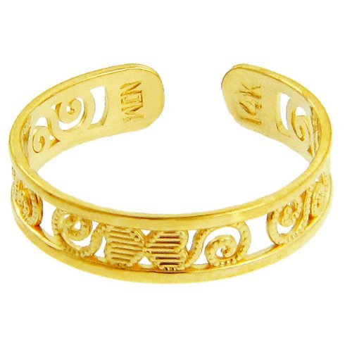 10k Yellow Gold Classy Toe Ring
