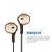 Earphones with Microphone 592G Premium Earbuds Stereo Headphones and Noise Isolating Made for iPhone iPod iPad Samsung Galaxy LG HTC (Gold)