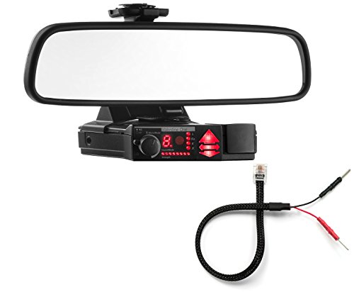 Radar Mount Mirror Mount Bracket + Mirror Wire Power Cord - Valentine V1 Radar Detector