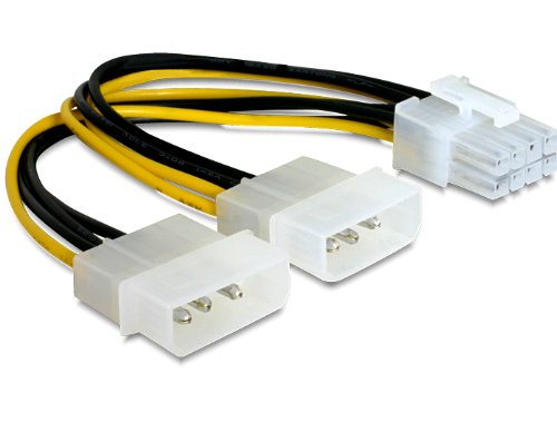 DeLock Kabel PCI Express Stromvers.2X 13.3cm 5.25Z 1x8pol