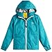 wantdo Girl's Waterproof Rain Jacket Windproof Hooded Raincoat Lightweight Windbreaker