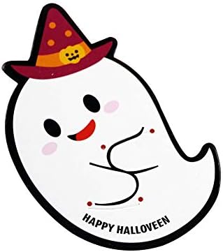 fanmaosdf Halloween Lollipop Paper Cards,50Pcs Pumpkin Ghost Print Halloween Candy Lollipop Paper Cards Holder Decoration