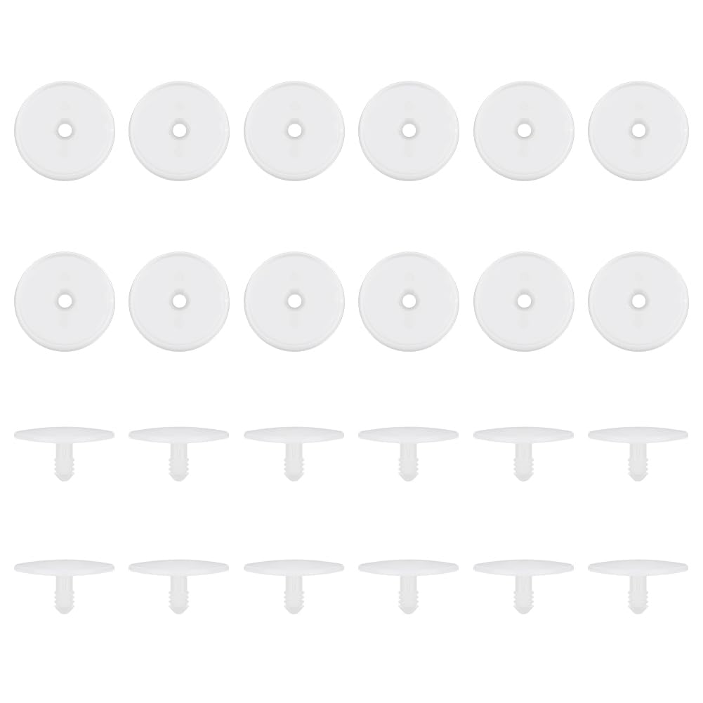 DICOSMETIC 30 Sets Doll Joints 34mm/1.34" White Plastic Doll Joints Figure Stuffed Animal Joints Accessories DIY Animal Bear Joints for Doll Making Accessories