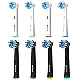 8pcs Cross Angle Brush Heads Compatible with Oral B