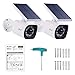 BNT Solar Lights Outdoor Security Super Bright LED Led Flood Lights with Motion Sensor,800Lm Waterproof Solar Power Charging, Adjustable Head for Garage Yard, Wall Porch,Pack of 2,White