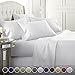 Danjor Linens Bed Sheet Set Full Size for Teens, Hotel Premium Sheets with 4 Pillowcases, Lightweight Brushed Microfiber Deep Pockets, Breathable Cooling 6 Piece Bedding Sets, White