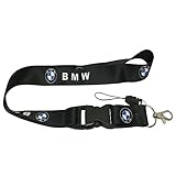 1pc Black Color USA Ship New Quick Release Neck Strap Lanyard Keychain Keyring Car Keys House Keys ID Badges Card For BMW Design