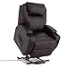 MECOR Power Recliner Position Lift Chair Leather Lounge Chair W/2 Drink Holders Brown